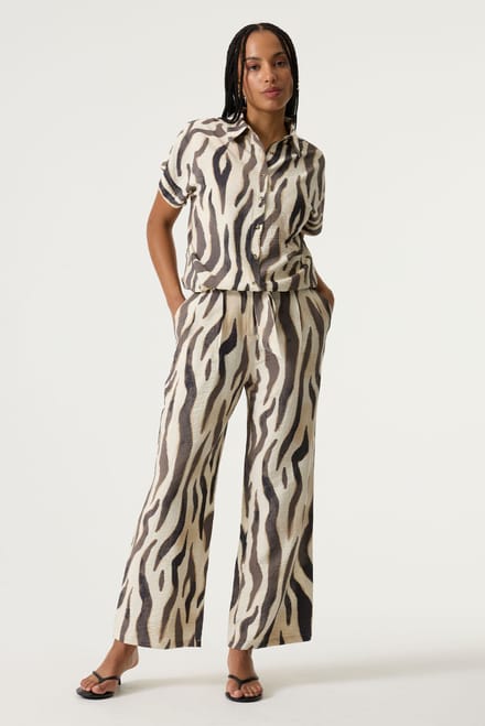 GARCIA Q260113 Dames Loose Fit Broek Wit