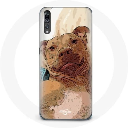 Coque - Huawei - P20 - Marron - American Pit Bull Terrier - Rigide marron