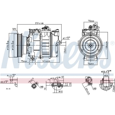 Compressor airconditioning NISSENS 89232