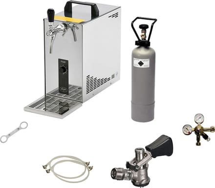 Complete Set - Biertap PYGMY 25, 1-kraans, droogkoeler, 35 liter/uur - Beertender, Thuistap, Bierkoeler - Fustkoppeling Type M