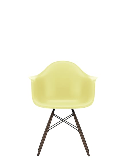 Vitra DAW Eames Plastic Armchair - citron RE - donkere esdoorn