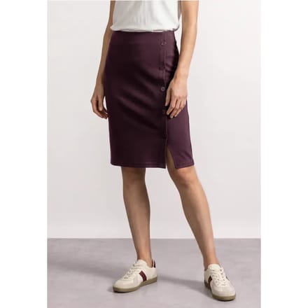 Knielange rok in wikkel-look