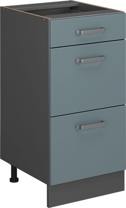 Vicco R-Line Keukenonderkast – 40 cm met laden, WB Eik Blauw-grijs