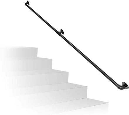Zwarte leuning - Trapleuning set - Veiligheid thuis - Roestwerende coating - 7 cm afstand - Zwart