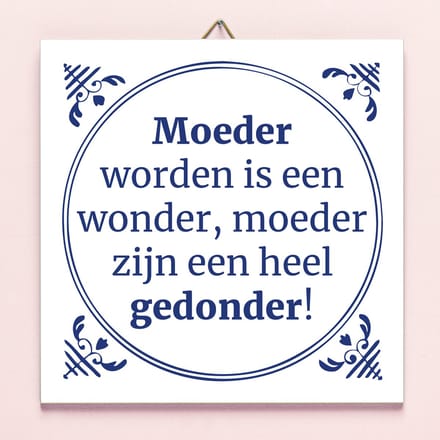 Ditverzinjeniet.nl Tegeltje Moeder Worden Is Een Wonder