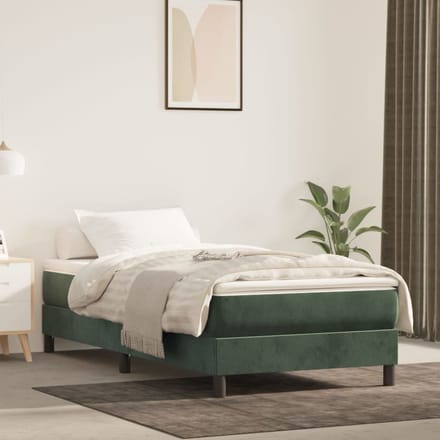 vidaXL - Pocketveringmatras - medium - 100x200x20 - cm - fluweel - donkergroen