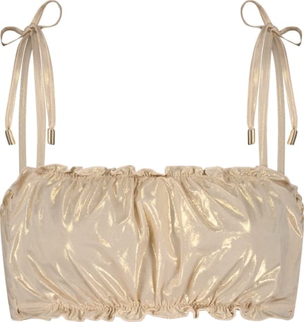 Gold Champagne puffy bikinitop