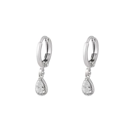 Bijoutheek Oorhangers drop Silver