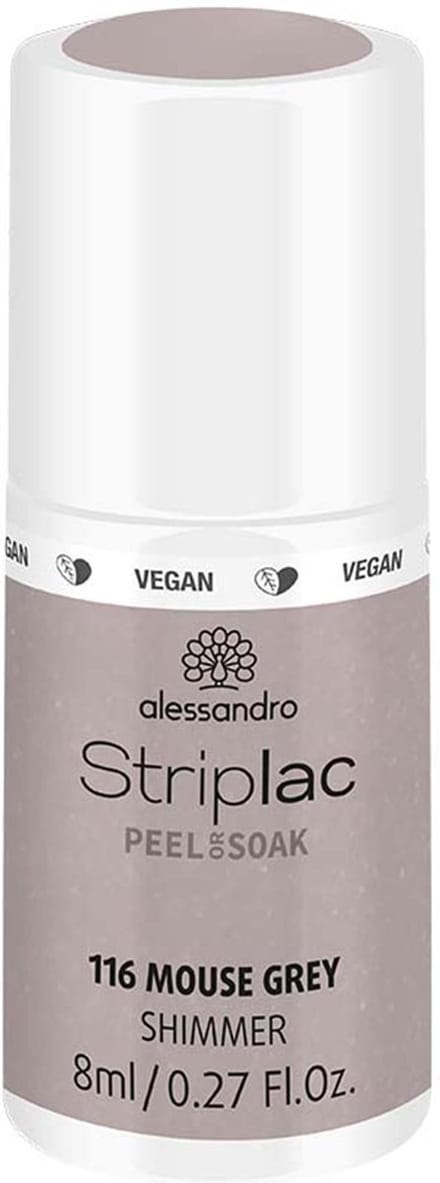 Alessandro Striplac Peel or Soak | 116 - Mouse Grey | Nagellak 8ml - 116 Mouse Grey