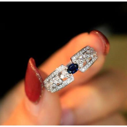 Bague Saphir Incrustée de Diamants pour Femmes Bijoux Diamants Accessoires Populaires No. 10 orange