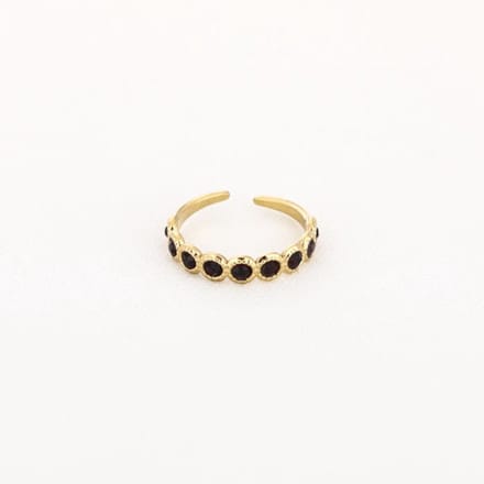 Bijoutheek Ring (Sieraad) Steentjes Rond Bruin