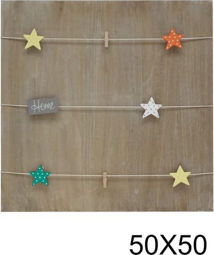 Deknudt Frames memobord S67TT2 E - naturel - wasknijpers - 50x50 cm