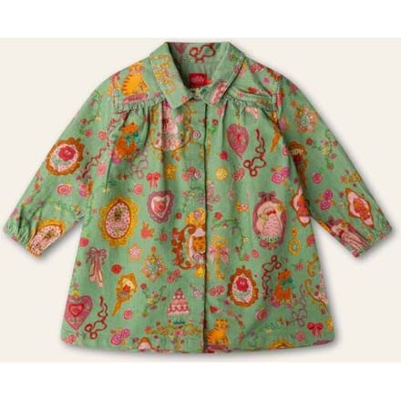 Oilily Daloulou Jurk- maat110/5yr Mistletoe