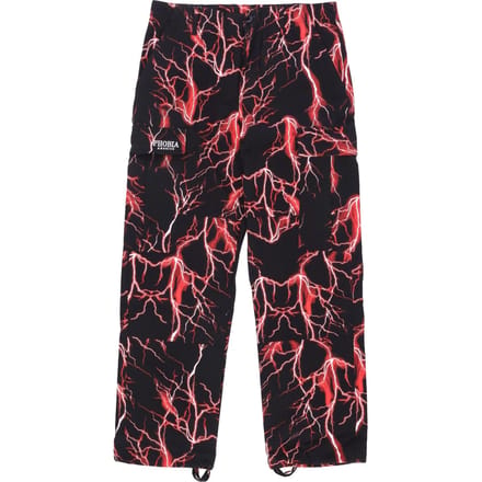 Lange Lightning-cargobroek voor heren zwart/rood
