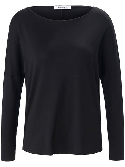Shirt ronde hals en lange mouwen Van Peter Hahn zwart