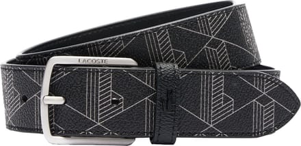 LACOSTE Riem The Blend 35 Monogram Print W100 Monogram Noir Gris Zwart