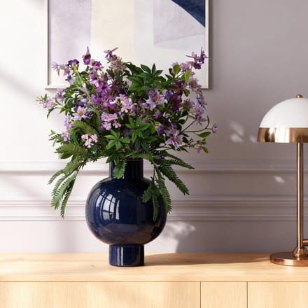 Handgebonden kunstboeket Violet Vienna 85cm
