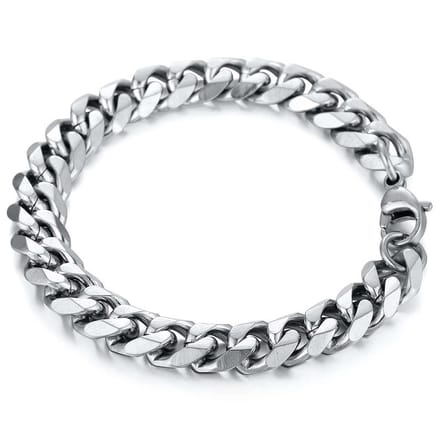 Victorious 9mm Stalen Armband Heren – Zilver – 20cm