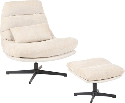 TOVIK - Fauteuil - Lichtbeige - Stof