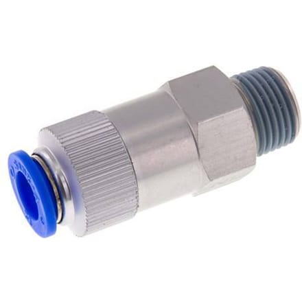 12mm & R1/2'' Regeling-Uit Aluminium Terugslagklep Insteekkoppeling Buitendraad 0.2-10 bar