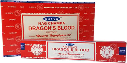 Wierookstokjes Satya Dragon's Blood - doos met 12 pakjes van 15 gram