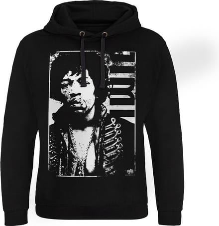 Jimi Hendrix Distressed Epic-hoodie, zwart