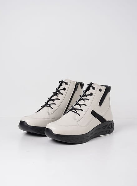 Wolky Veterschoenen Leap wit combi leer