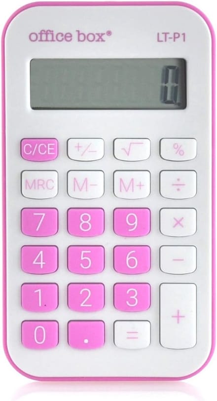Rekenmachine 8-cijfers voor dagelijks gebruik - Roze