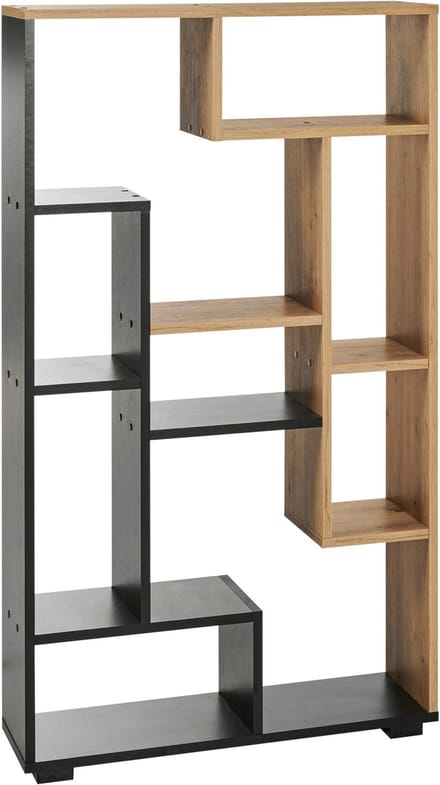 ALMA - Boekenkast - Lichthout/Zwart - Vezelplaat