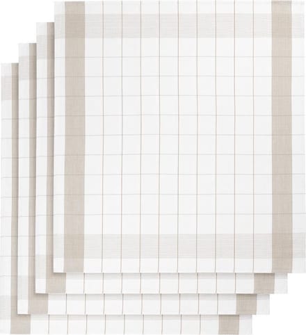 set van 12 keukenhanddoeken - De Witte Lietaer - wit/moonlight - katoen/linnen