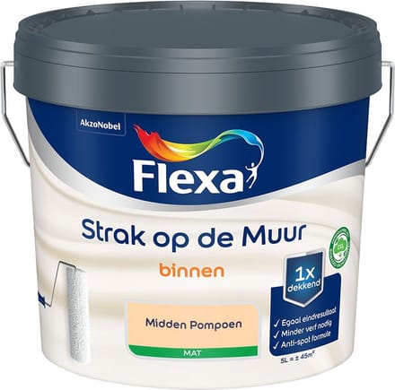 Flexa - Strak Op De Muur Binnen Mat - Midden Pompoen - Mengverf - 5 L