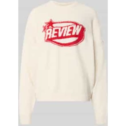 Gebreide pullover met labelprint