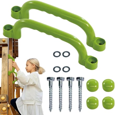 Veiligheidshandgrepen Speeltuin - Klimgrepen Speelset - Veilig Spelen - Schokbestendig ABS - 25 cm - Groen