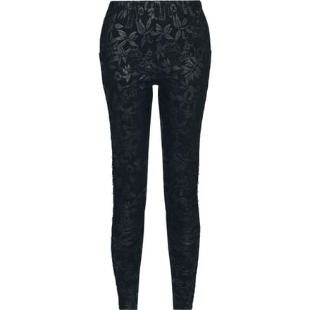 Jawbreaker Cat Print Leggings With Side Trim Dames Legging - zwart - M