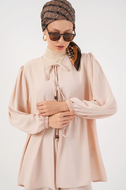 Crewneck Lange Tuniek en Wijde Pantalon Set