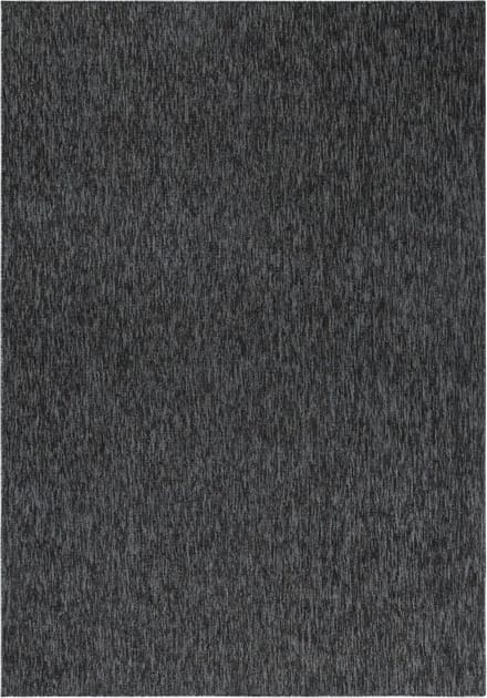 Modern laagpolig vloerkleed Nizza - antraciet - 80x250 cm