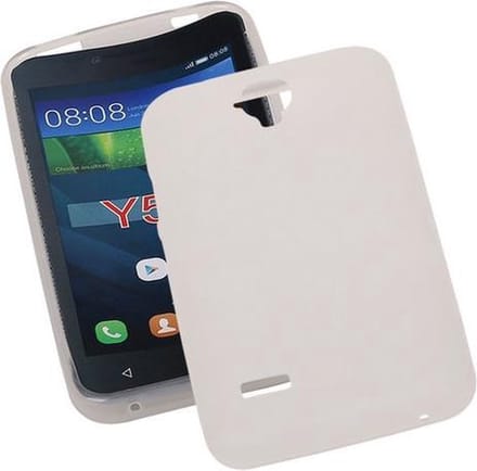 Huawei Y560 / Y5 TPU Hoesje Transparant Wit