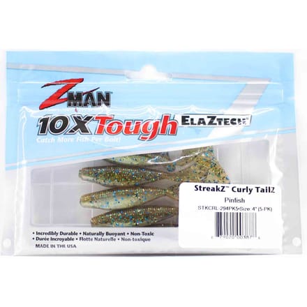 Zman Soft Lure StreakZ Curly 4 Inch 5/Pack Pinfish (3878)