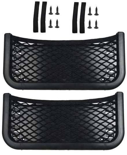 Dailygoods- Auto-opbergnet 2 Stuks - Elastisch Opbergnet - Universeel Auto-net - Scheurvast - Hoogwaardig ABS - Praktisch Auto-accessoire