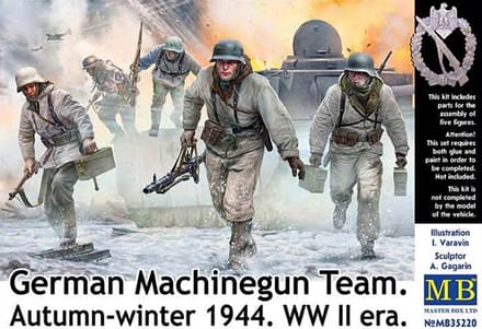 Master Box Modelbouwpakket Militaire voertuigen - 35220 German Machine Gun Team. Autumn-Winter 1944. WWII era. Plastic - 1:35 - Modelbouw
