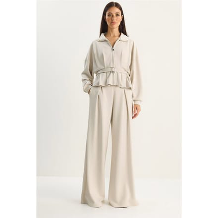 Gestrikt Jas en Broek Gebreid Twee-Delig Set