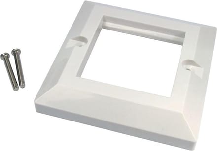Wandplaat Frame - Modulaire Plaat - Netwerk Installatie - Aanpasbaar met Modules - 85x85x15mm - Wit