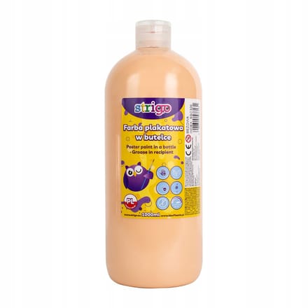 STRIGO Plakkaatverf Beige 1000 ml - Hoge Kwaliteit voor Creatieve Projecten