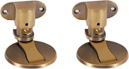 Magnetische Deurstop - Deurhouder Set - Deur Open Houden - In Hoogte Verstelbaar - 2 Stuks - Messing