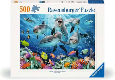 Ravensburger puzzel Dolfijnen in het koraalrif - Legpuzzel - 500 stukjes