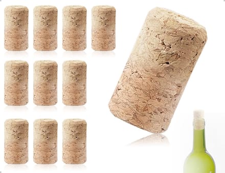 Dailygoods - Set van 10 Herbruikbare Houten Wijnkurken voor DIY