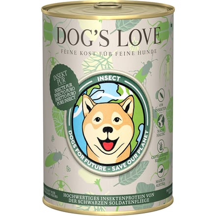 6x 400g Dog's Love Insectenvoer Nat