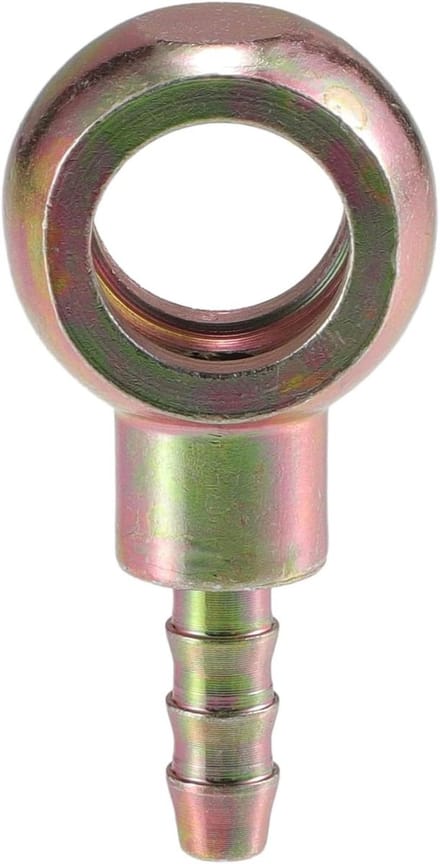 Ronte - Banjo Bout 12mm ID Slang Barb Fitting Adapter voor Motorfiets en Auto - Metaal - Bronzen Kleur
