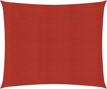 vidaXL - Zonnezeil - 160 - g/m² - 3,6x3,6 - m - HDPE - rood