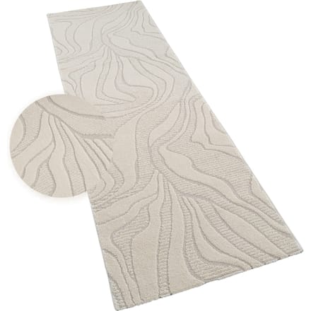 Modern tapijt Aurora crème 80x250 cm